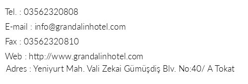 Grand Alin Hotel telefon numaralar, faks, e-mail, posta adresi ve iletiim bilgileri